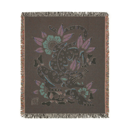 LEOPARD TRADITIONAL TATTOO WOVEN TAPESTRY BLANKET