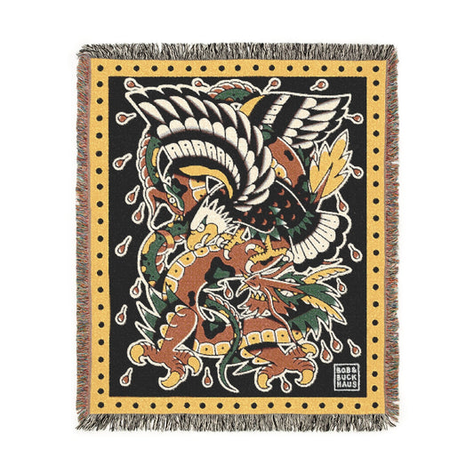 BATTLE ROYALE TRADITIONAL TATTOO WOVEN BLANKET