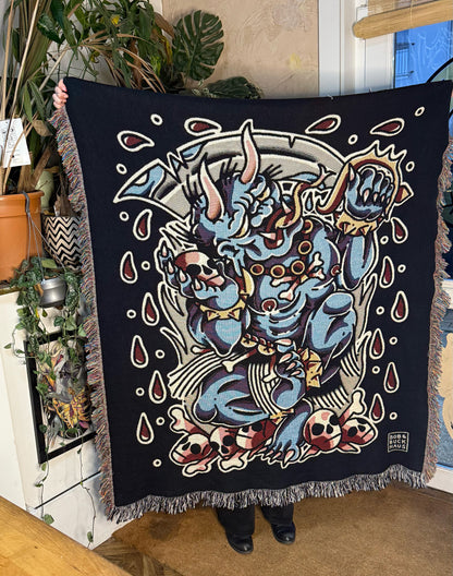 ONI TRADITIONAL TATTOO WOVEN BLANKET