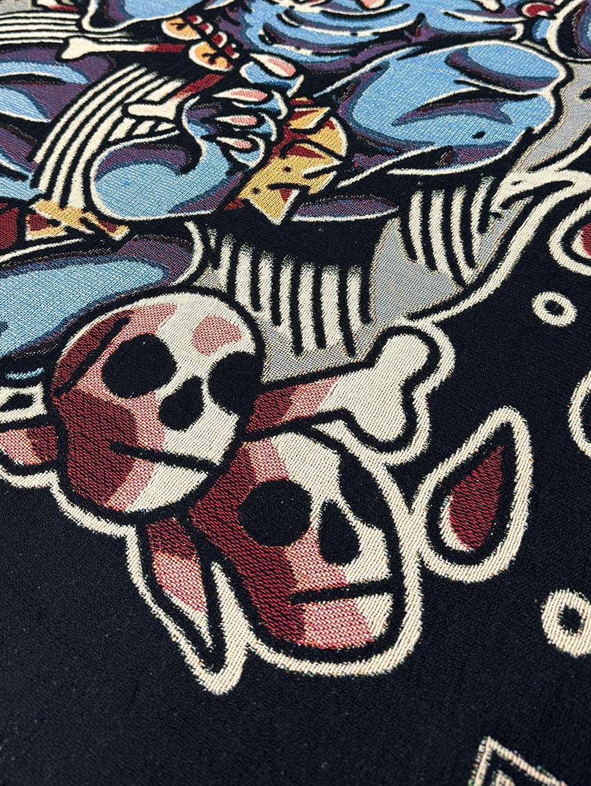 ONI TRADITIONAL TATTOO WOVEN BLANKET